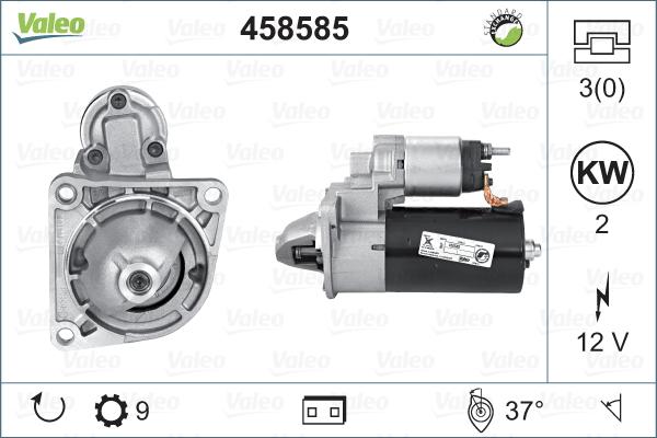 Valeo 458585 - Стартер www.autospares.lv