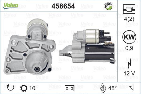 Valeo 458654 - Starteris www.autospares.lv