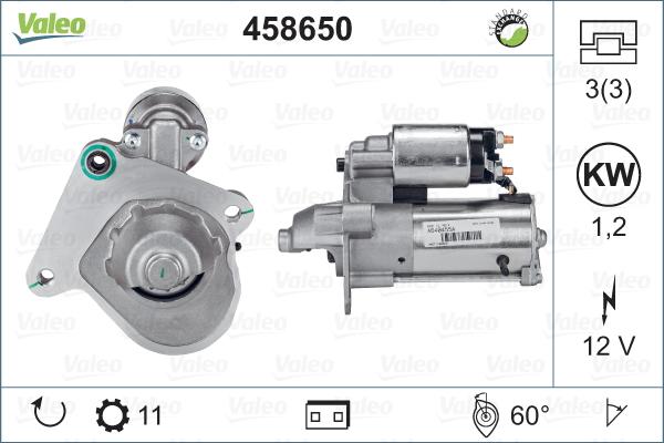 Valeo 458650 - Starter www.autospares.lv