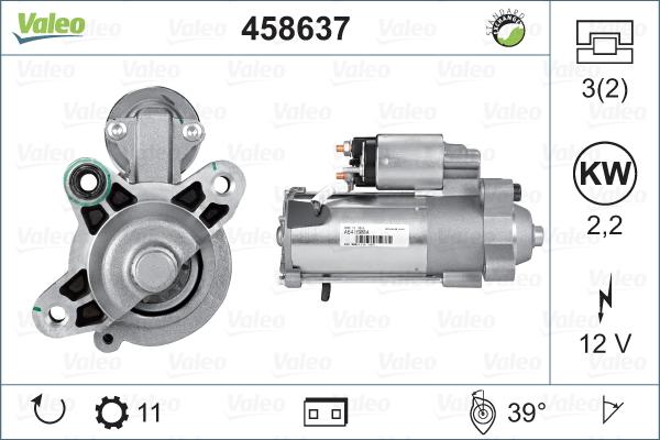 Valeo 458637 - Стартер www.autospares.lv