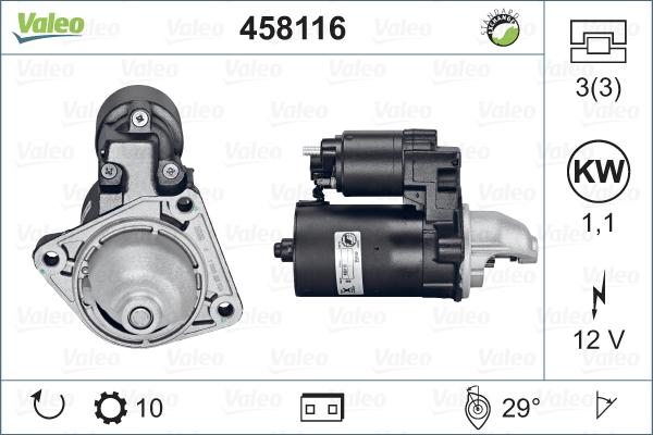 Valeo 458116 - Starteris autospares.lv