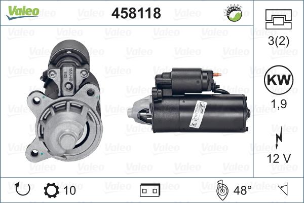 Valeo 458118 - Starteris autospares.lv