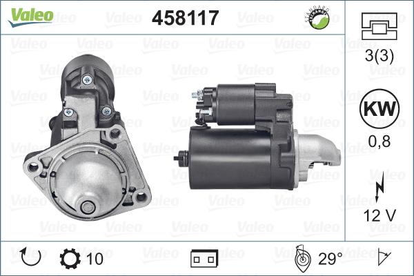 Valeo 458117 - Стартер www.autospares.lv