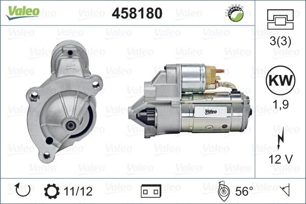 Valeo 458180 - Стартер www.autospares.lv