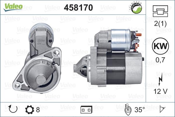 Valeo 458170 - Стартер www.autospares.lv