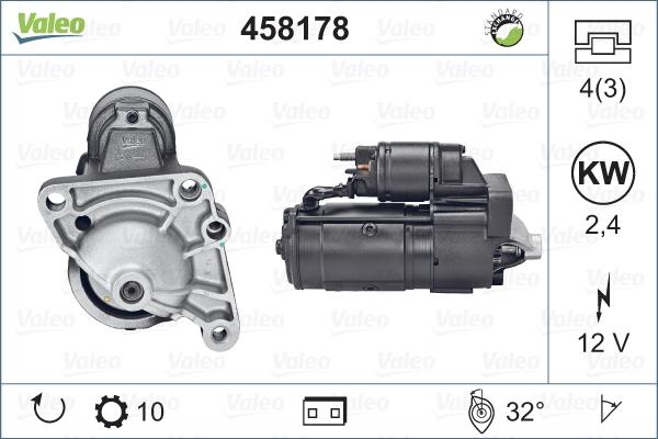 Valeo 458178 - Стартер www.autospares.lv