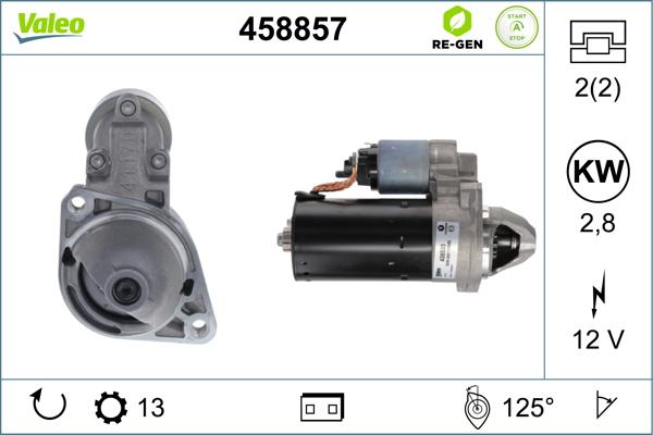 Valeo 458857 - Starteris www.autospares.lv