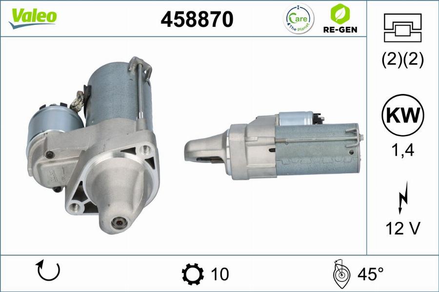 Valeo 458870 - Starteris www.autospares.lv