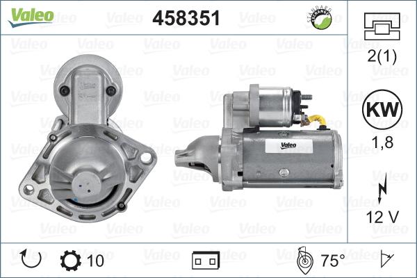 Valeo 458351 - Starteris www.autospares.lv