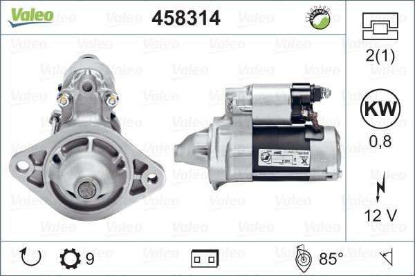 Valeo 458314 - Стартер www.autospares.lv