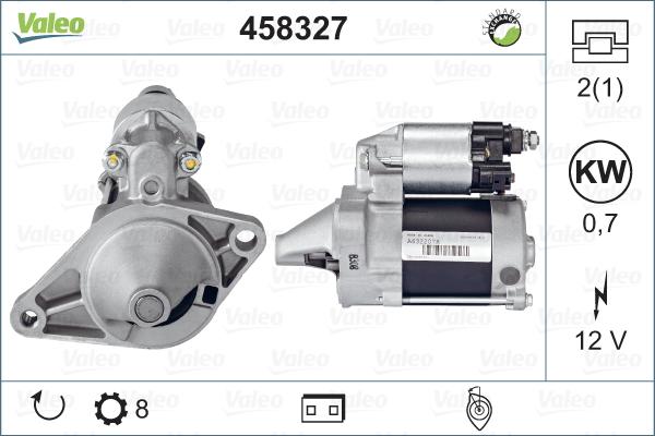 Valeo 458327 - Starteris autospares.lv