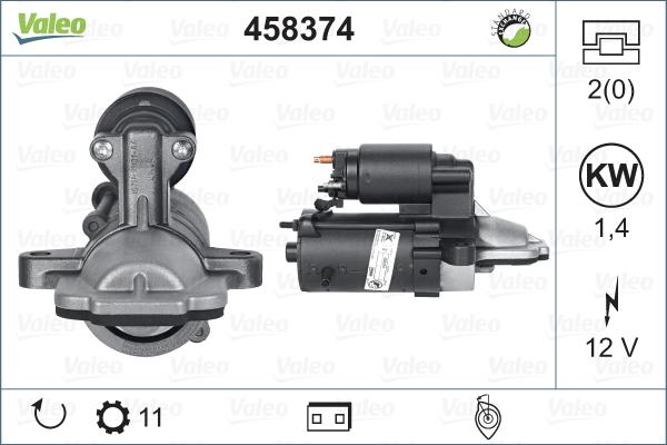 Valeo 458374 - Starteris autospares.lv