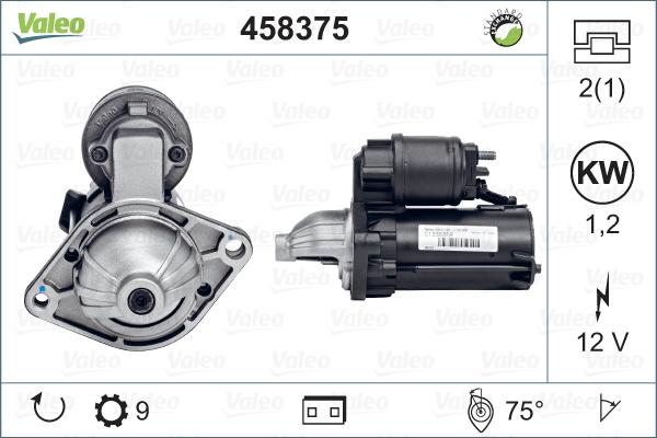 Valeo 458375 - Стартер www.autospares.lv