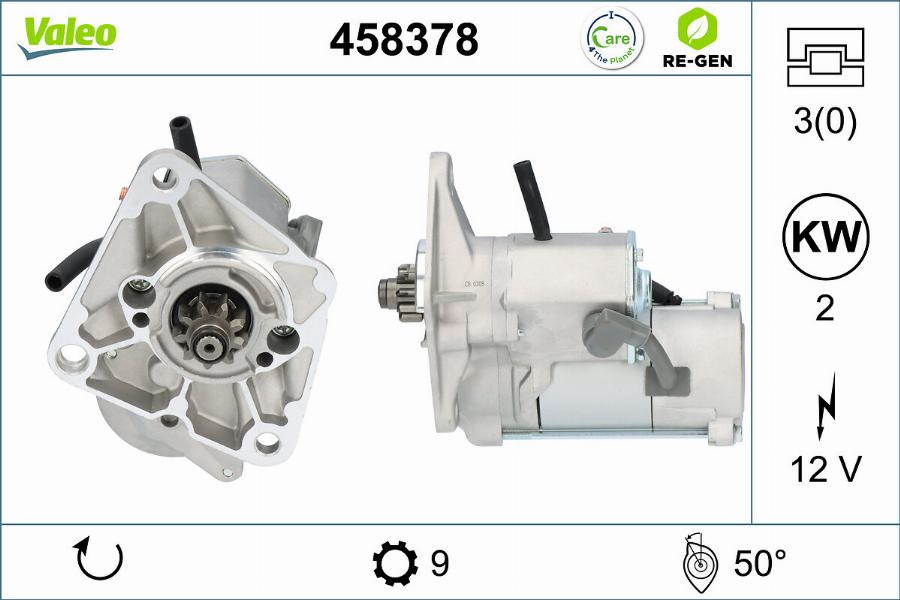 Valeo 458378 - Стартер www.autospares.lv