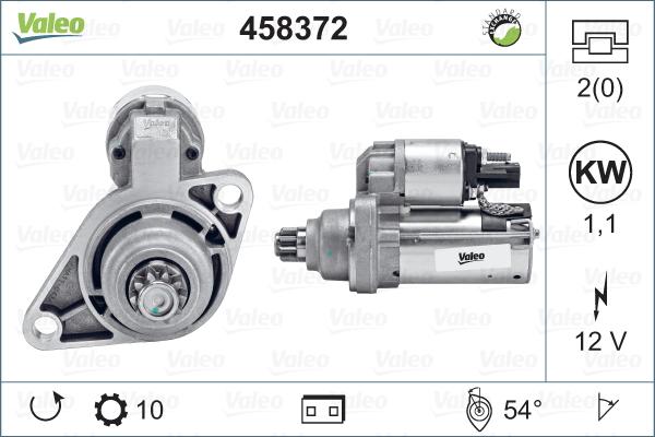 Valeo 458372 - Стартер www.autospares.lv