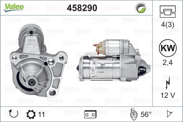 Valeo 458290 - Starter www.autospares.lv