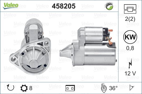 Valeo 458205 - Стартер www.autospares.lv