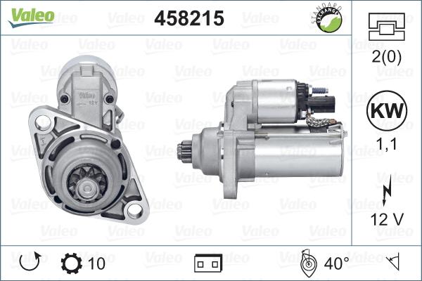 Valeo 458215 - Starteris www.autospares.lv