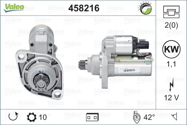 Valeo 458216 - Starteris autospares.lv