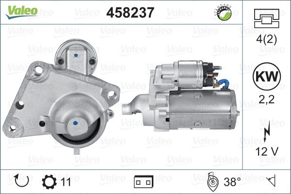 Valeo 458237 - Starteris autospares.lv