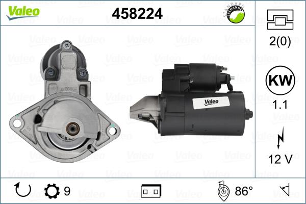 Valeo 458224 - Starteris autospares.lv