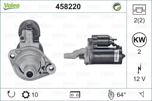 Valeo 458220 - Starteris autospares.lv