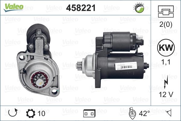 Valeo 458221 - Стартер www.autospares.lv