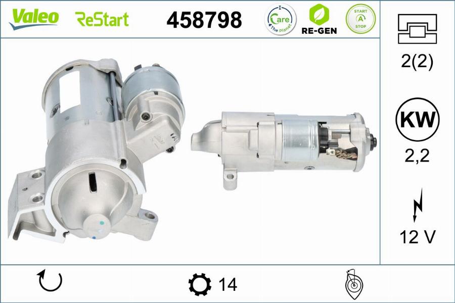 Valeo 458798 - Starteris www.autospares.lv