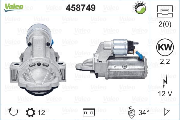 Valeo 458749 - Starteris autospares.lv