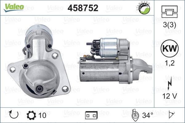 Valeo 458752 - Starteris www.autospares.lv