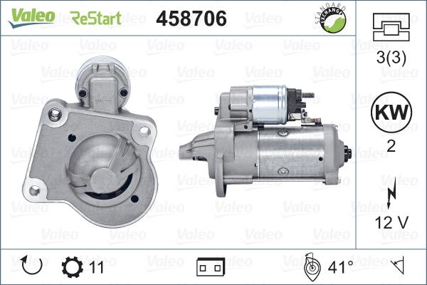 Valeo 458706 - Starteris www.autospares.lv