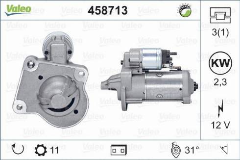 Valeo 458713 - Starteris autospares.lv