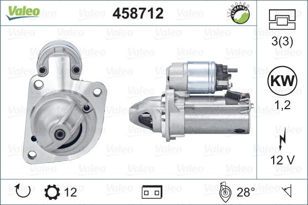 Valeo 458712 - Starteris autospares.lv