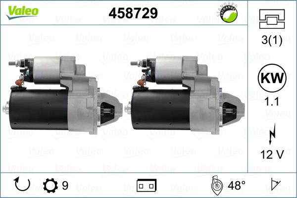 Valeo 458729 - Starteris autospares.lv