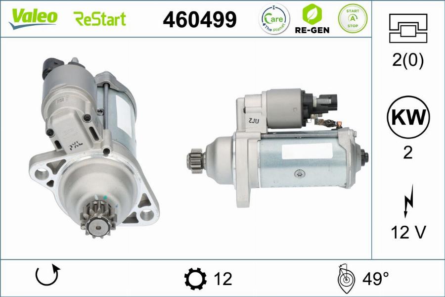 Valeo 460499 - Starteris www.autospares.lv