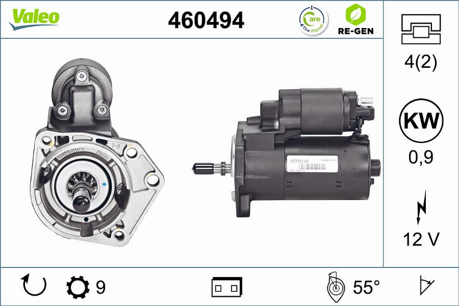 Valeo 460494 - Starteris autospares.lv