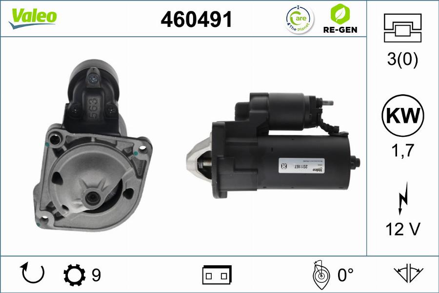 Valeo 460491 - Стартер www.autospares.lv