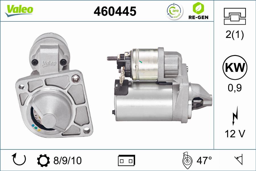 Valeo 460445 - Стартер www.autospares.lv