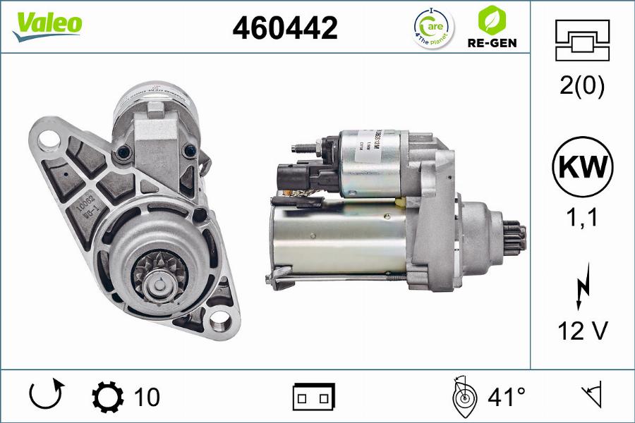 Valeo 460442 - Стартер www.autospares.lv