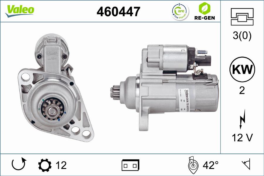 Valeo 460447 - Starteris autospares.lv