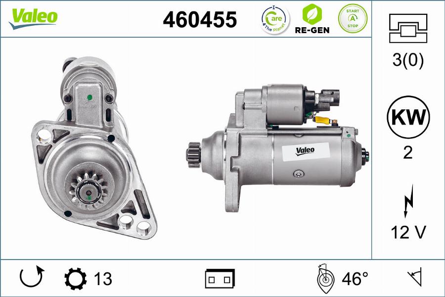 Valeo 460455 - Стартер www.autospares.lv