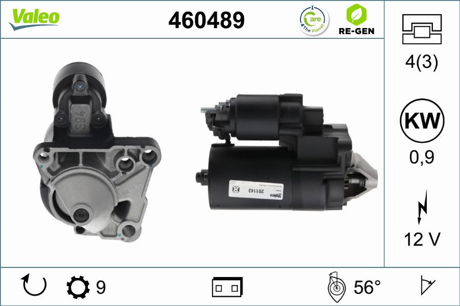 Valeo 460489 - Стартер www.autospares.lv