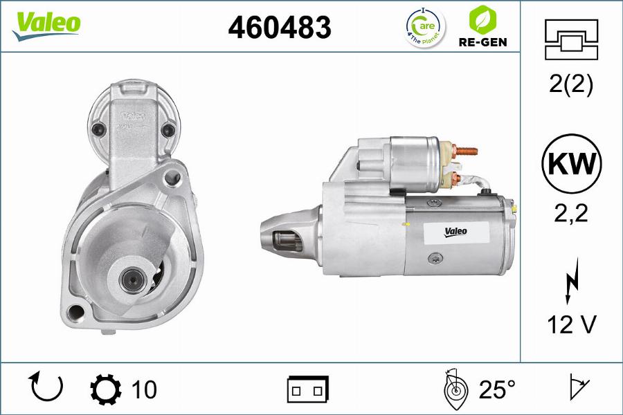 Valeo 460483 - Starteris autospares.lv