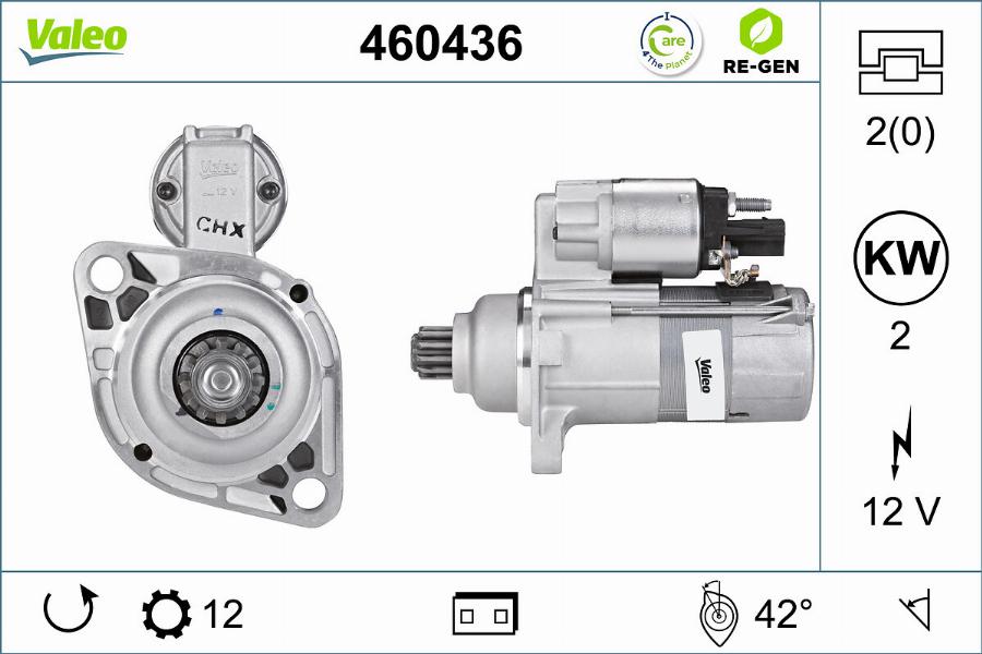 Valeo 460436 - Стартер www.autospares.lv