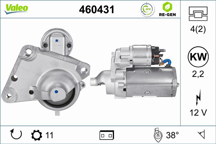 Valeo 460431 - Стартер www.autospares.lv