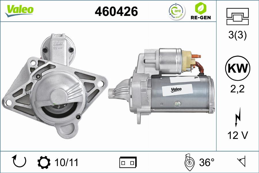 Valeo 460426 - Starteris autospares.lv