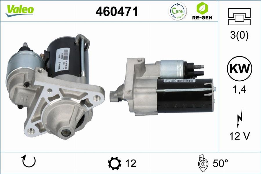 Valeo 460471 - Starteris www.autospares.lv