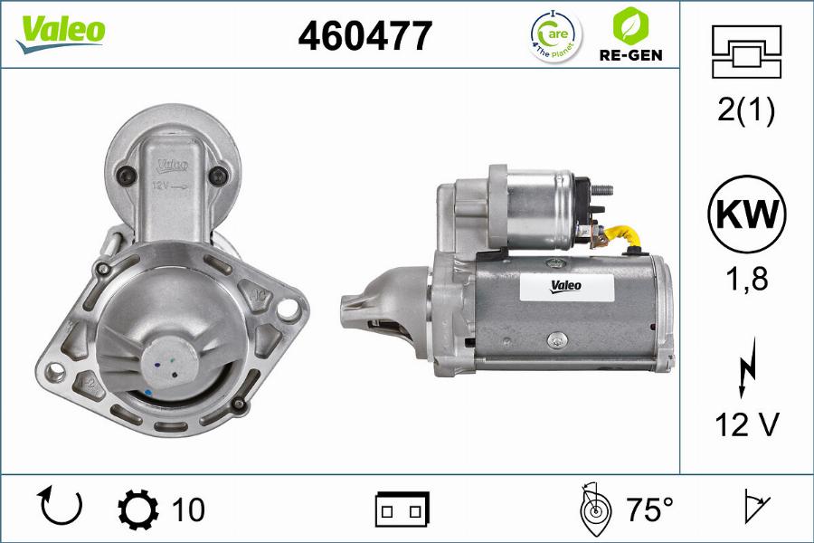 Valeo 460477 - Starteris autospares.lv