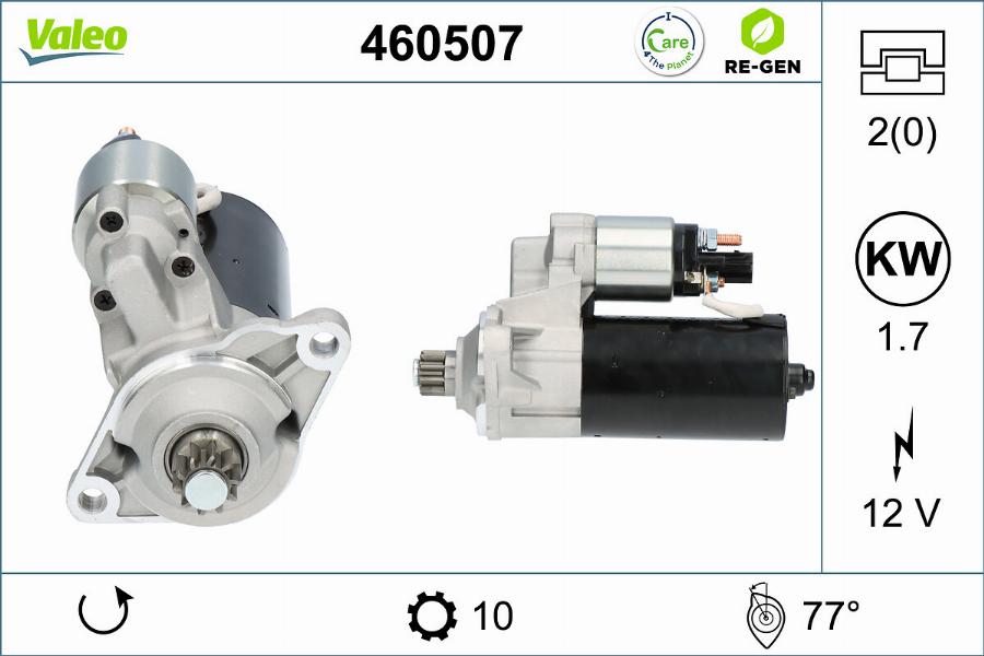 Valeo 460507 - Starteris www.autospares.lv