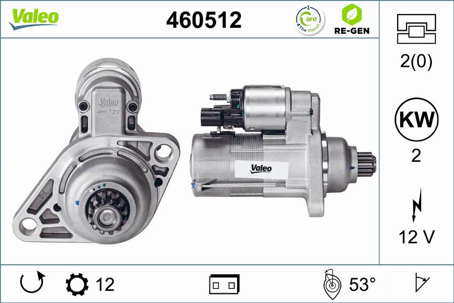 Valeo 460512 - Стартер www.autospares.lv